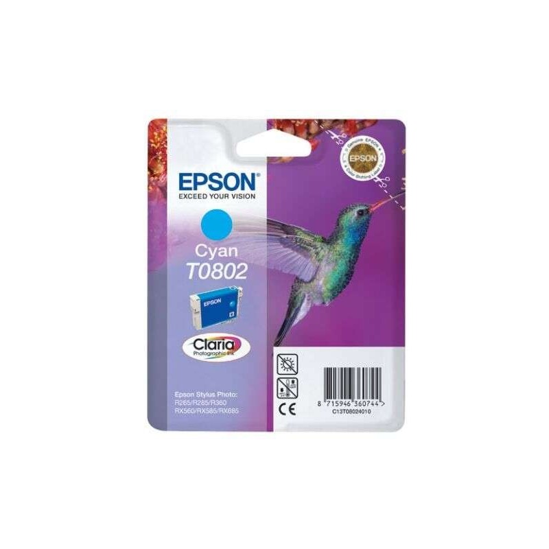 Epson T0802 Cyan Cartucho de Tinta Original - C13T08024011