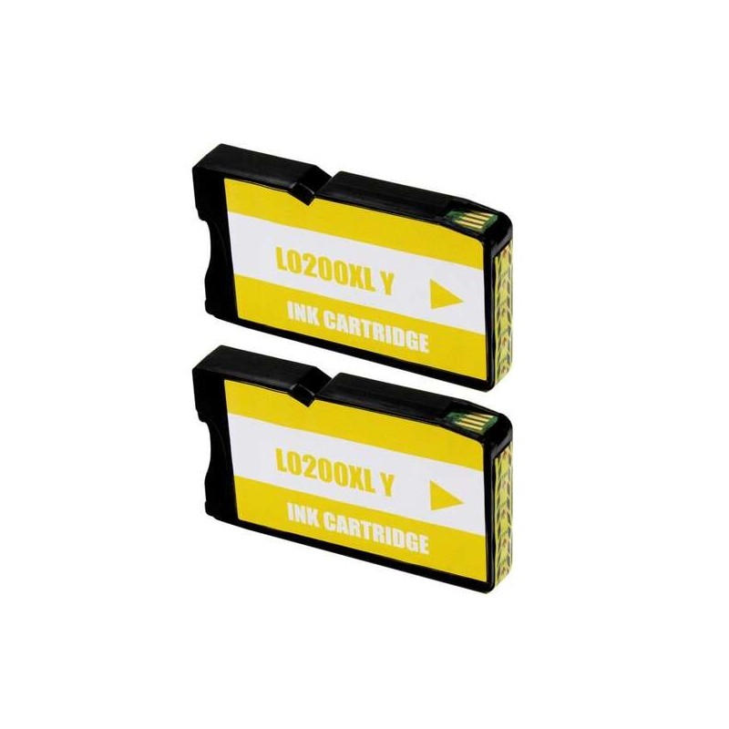 Lexmark 200XL Amarillo Pack 2 Cartuchos de Tinta Genericos - Reemplaza 14L0200