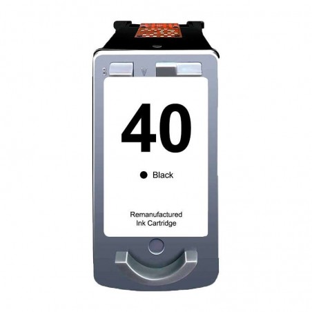 Canon PG40/PG50/PG37 Negro Cartucho de Tinta Remanufacturado - Muestra Nivel de Tinta - Reemplaza 0615B001/0615B042/0616B001/21