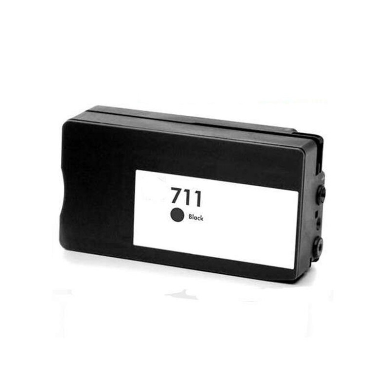 HP 711XL Negro Cartucho de Tinta Generico - Reemplaza CZ133A/CZ129A