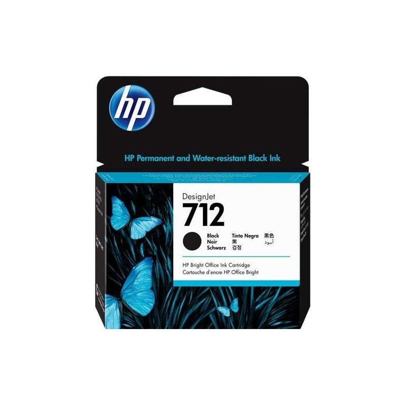 HP 712XL Negro Cartucho de Tinta Original - 3ED71A