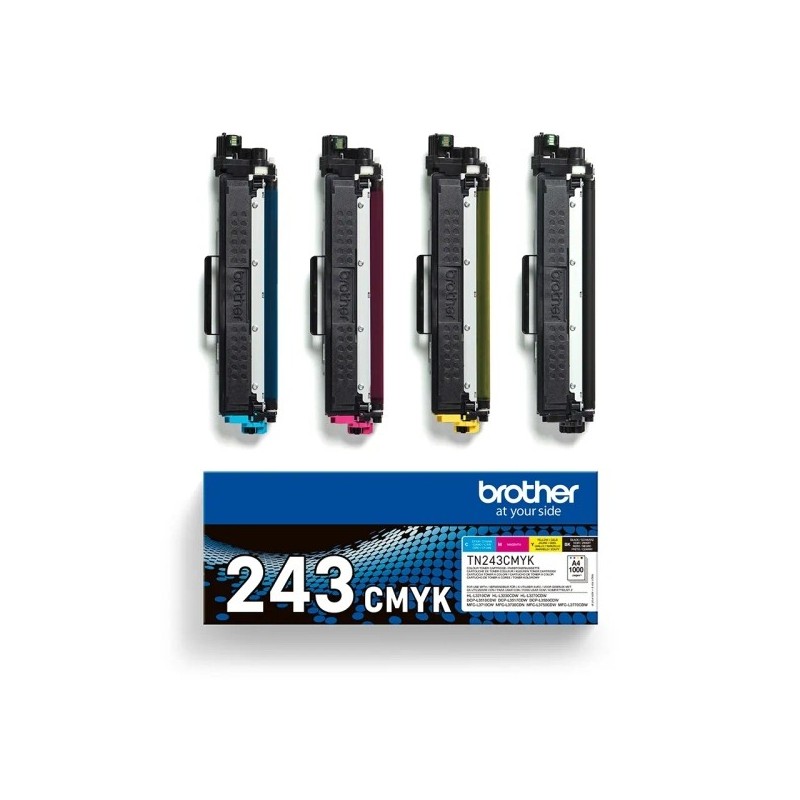 Brother TN243 Pack de 4 Cartuchos de Toner Originales - TN243CMYK