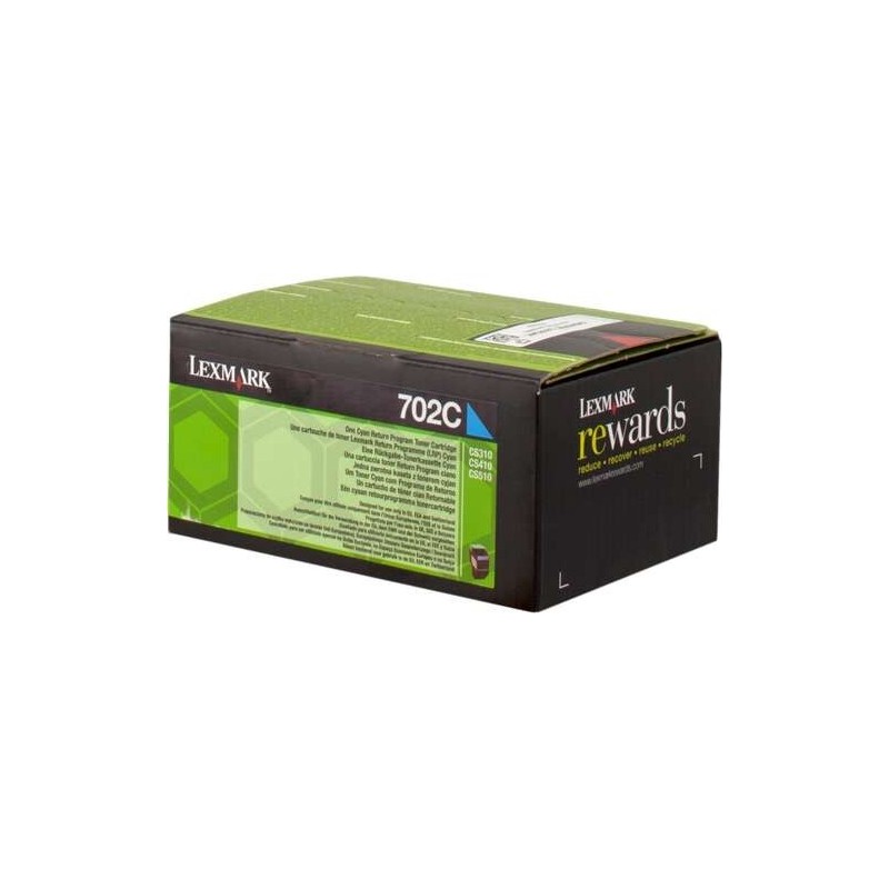 Lexmark CS310/CS410/CS510 Cyan Cartucho de Toner Original - 70C20C0/70C20CE/702C