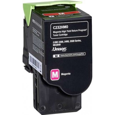 Lexmark C2325/C2425/C2535/MC2325/MC2425/MC2535/MC2640 Magenta Cartucho de Toner Original - C232HM0