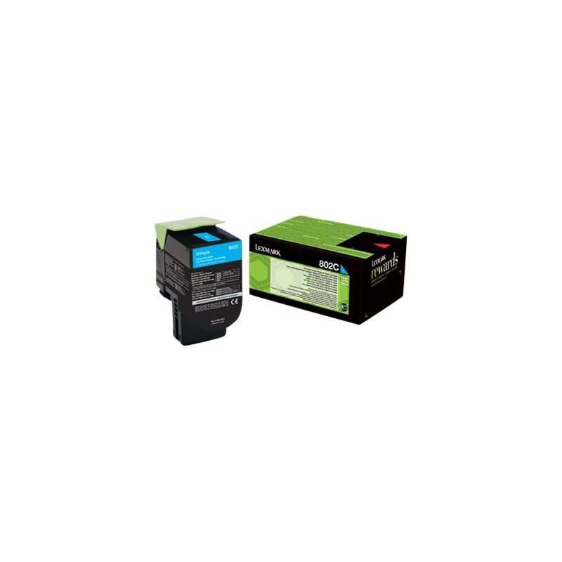 Lexmark CX310/CX410/CX510 Cyan Cartucho de Toner Original - 80C20C0/80C20CE/802C