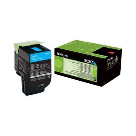 Lexmark CX310/CX410/CX510 Cyan Cartucho de Toner Original - 80C20C0/80C20CE/802C