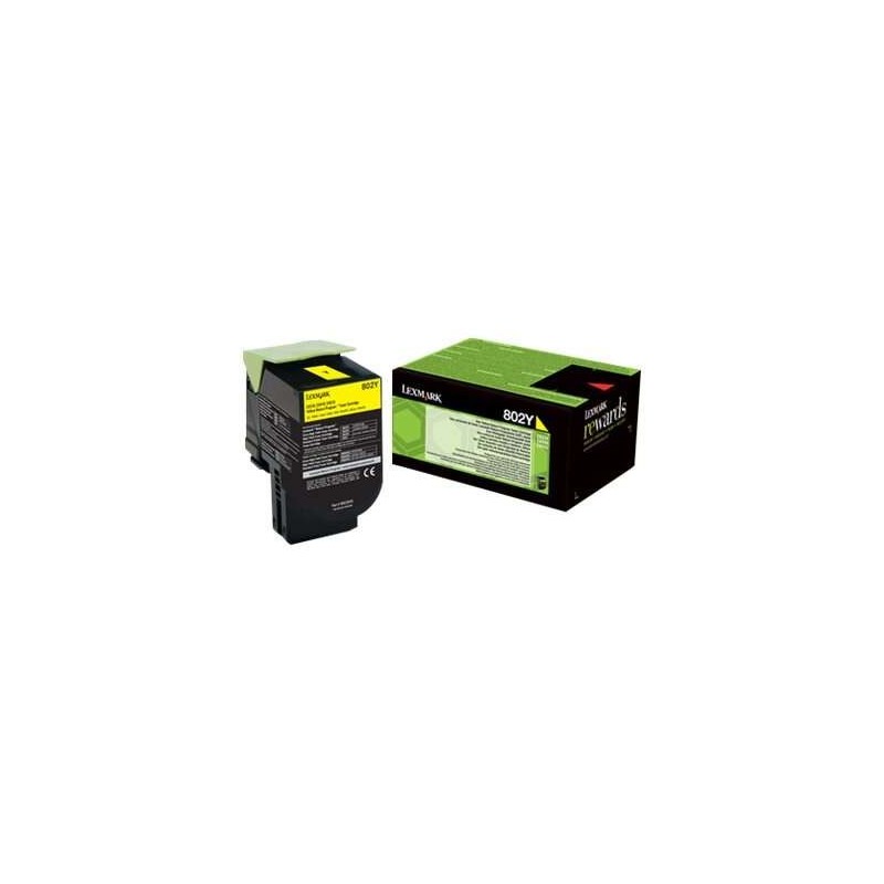 Lexmark CX310/CX410/CX510 Amarillo Cartucho de Toner Original - 80C20Y0/80C20YE/802Y