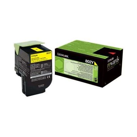 Lexmark CX310/CX410/CX510 Amarillo Cartucho de Toner Original - 80C20Y0/80C20YE/802Y