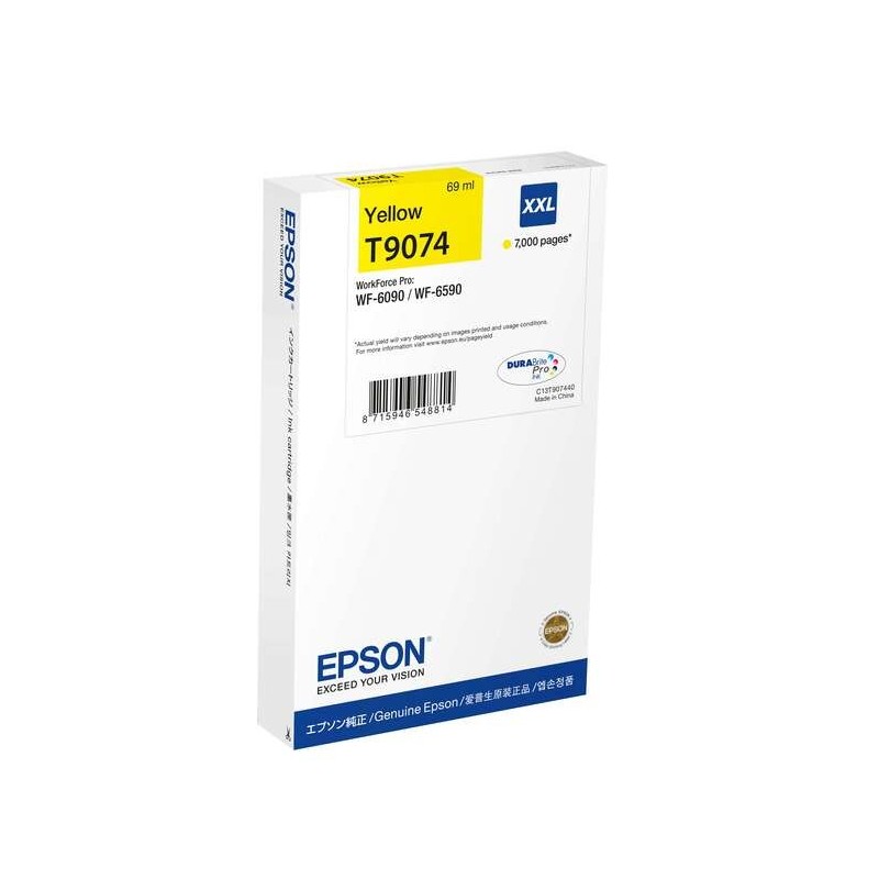 Epson T9074 Amarillo Cartucho de Tinta Original - C13T907440