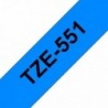Brother TZe551 Cinta Laminada Generica de Etiquetas - Texto negro sobre fondo azul - Ancho 24mm x 8 metros