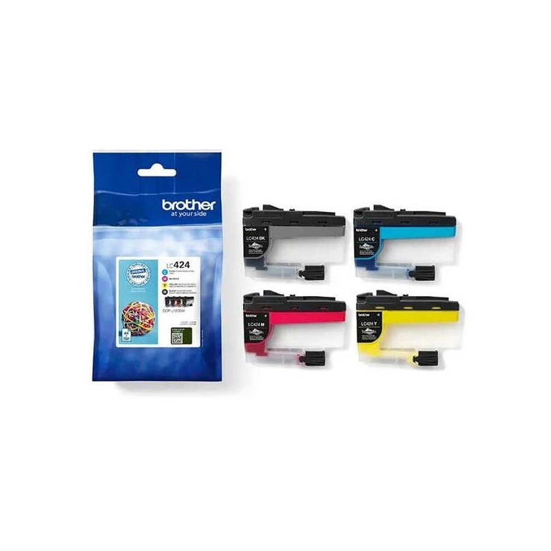 Brother LC424 Pack de 4 Cartuchos de Tinta Originales - LC424VAL