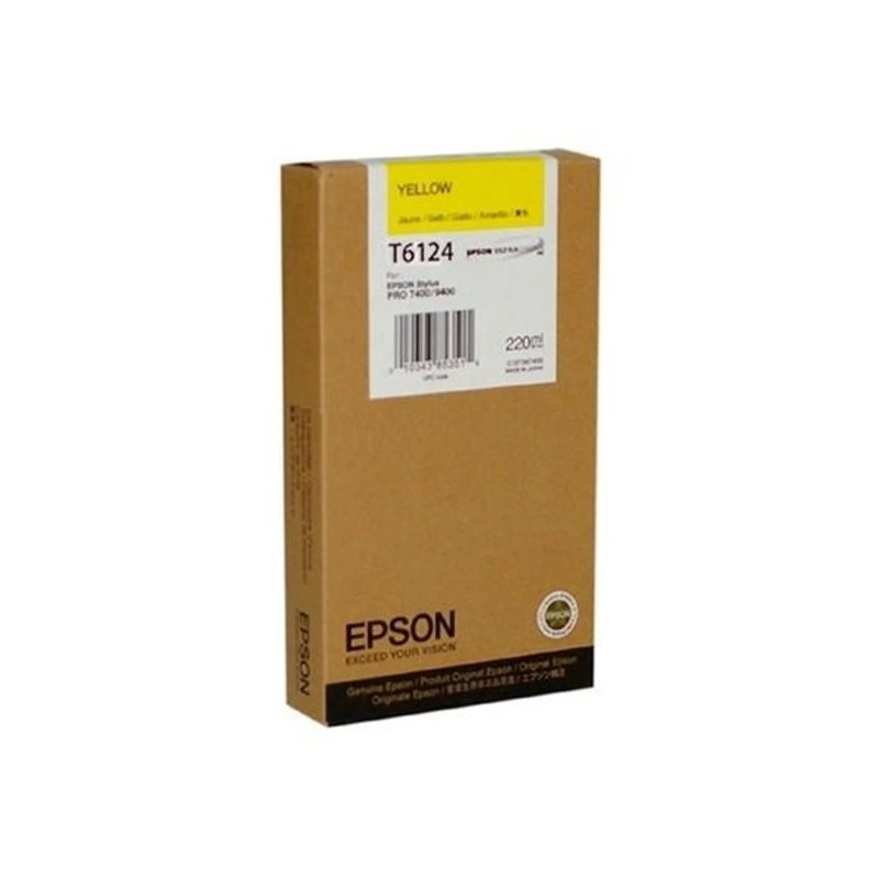 Epson T6124 Amarillo Cartucho de Tinta Original - C13T612400