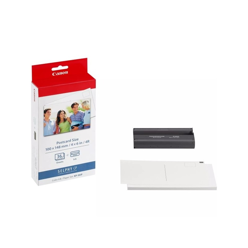 Canon KP-36IP Pack de Tinta Original y 36 Hojas Papel Fotografico, 100x148 mm - 7737A001