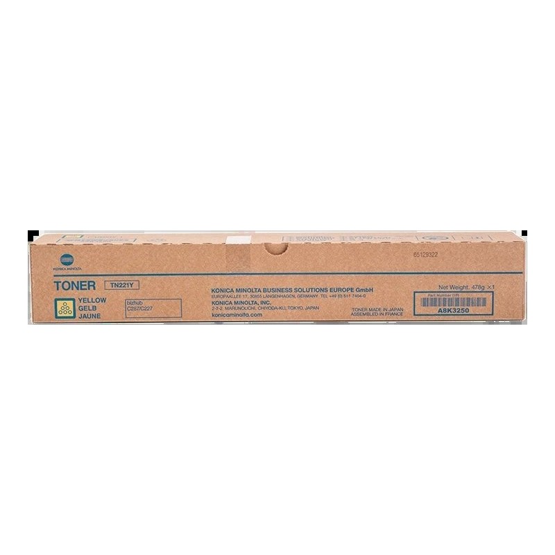 Konica Minolta TN221 Amarillo Cartucho de Toner Original - TN221Y/A8K3250