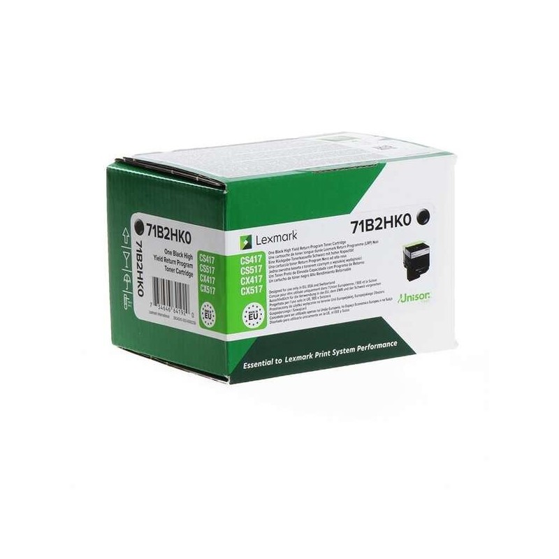 Lexmark CS417/CX417/CS517/CX517 Negro Cartucho de Toner Original - 71B2HK0/71B0H10
