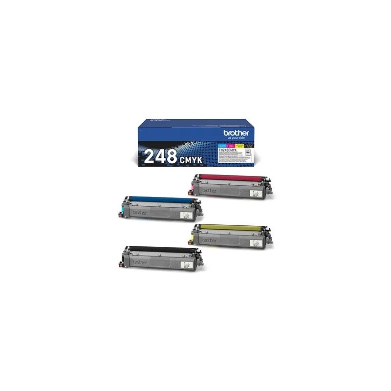Brother TN248CMYK Pack de 4 Cartuchos de Toner Originales - TN248VAL