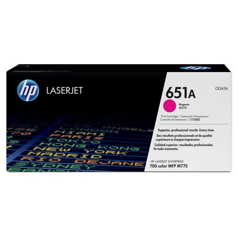 HP CE343A Magenta Cartucho de Toner Original - 651A