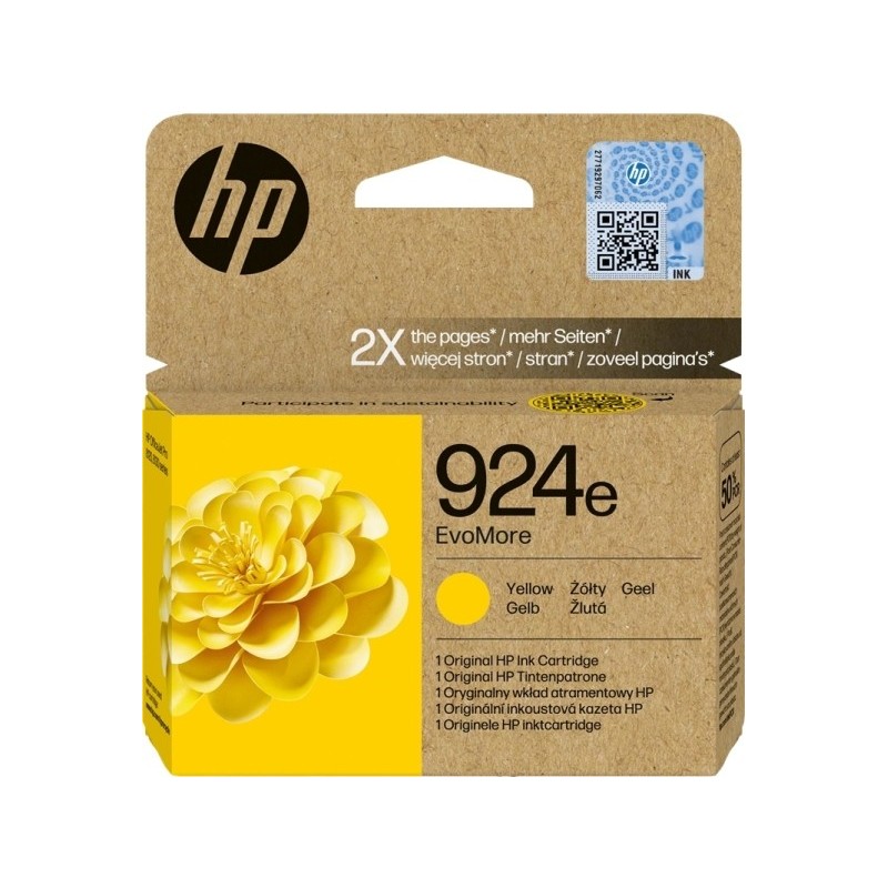 HP 924e Amarillo Cartucho de Tinta Original - 4K0U9NE