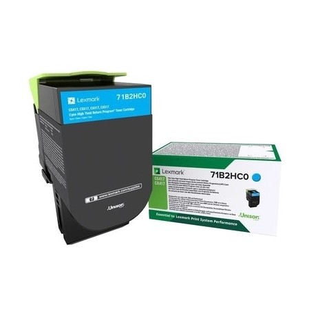 Lexmark CS417/CX417/CS517/CX517 Cyan Cartucho de Toner Original - 71B2HC0/71B0H20