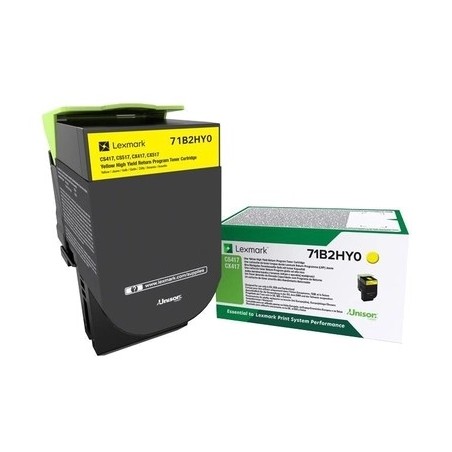 Lexmark CS417/CX417/CS517/CX517 Amarillo Cartucho de Toner Original - 71B2HY0/71B0H40