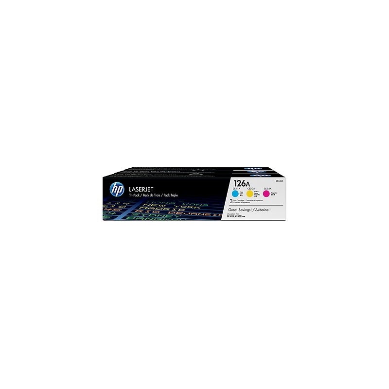 HP CF341A Pack de Cartuchos de Toner Original Magenta, Amarillo y Cyan - 126A