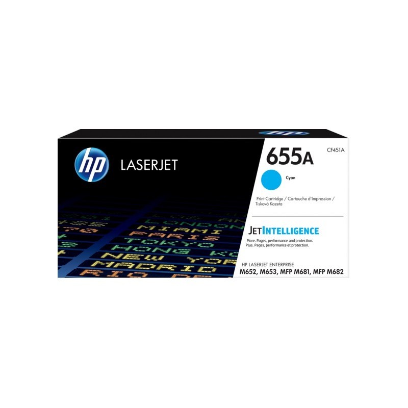 HP CF451A Cyan Cartucho de Toner Original - 655A
