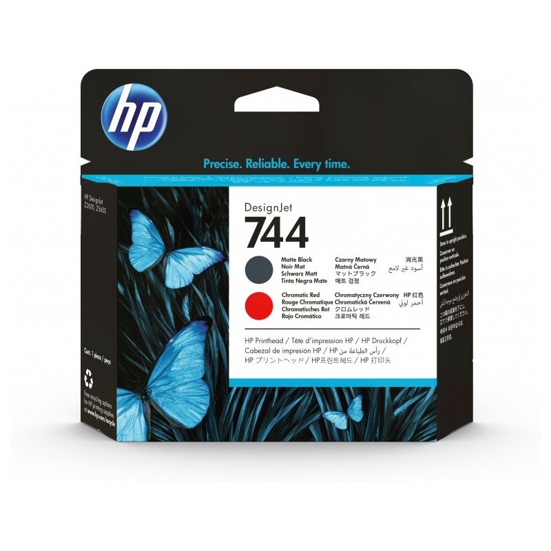 HP F9J88A Negro Mate y Rojo Cabezal de Impresion Original - 744